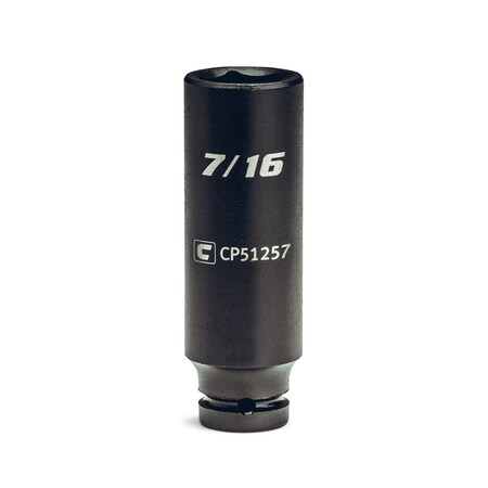 Capri Tools 1/4 in Drive 7/16 in 6-Point SAE Deep Impact Socket CP51257